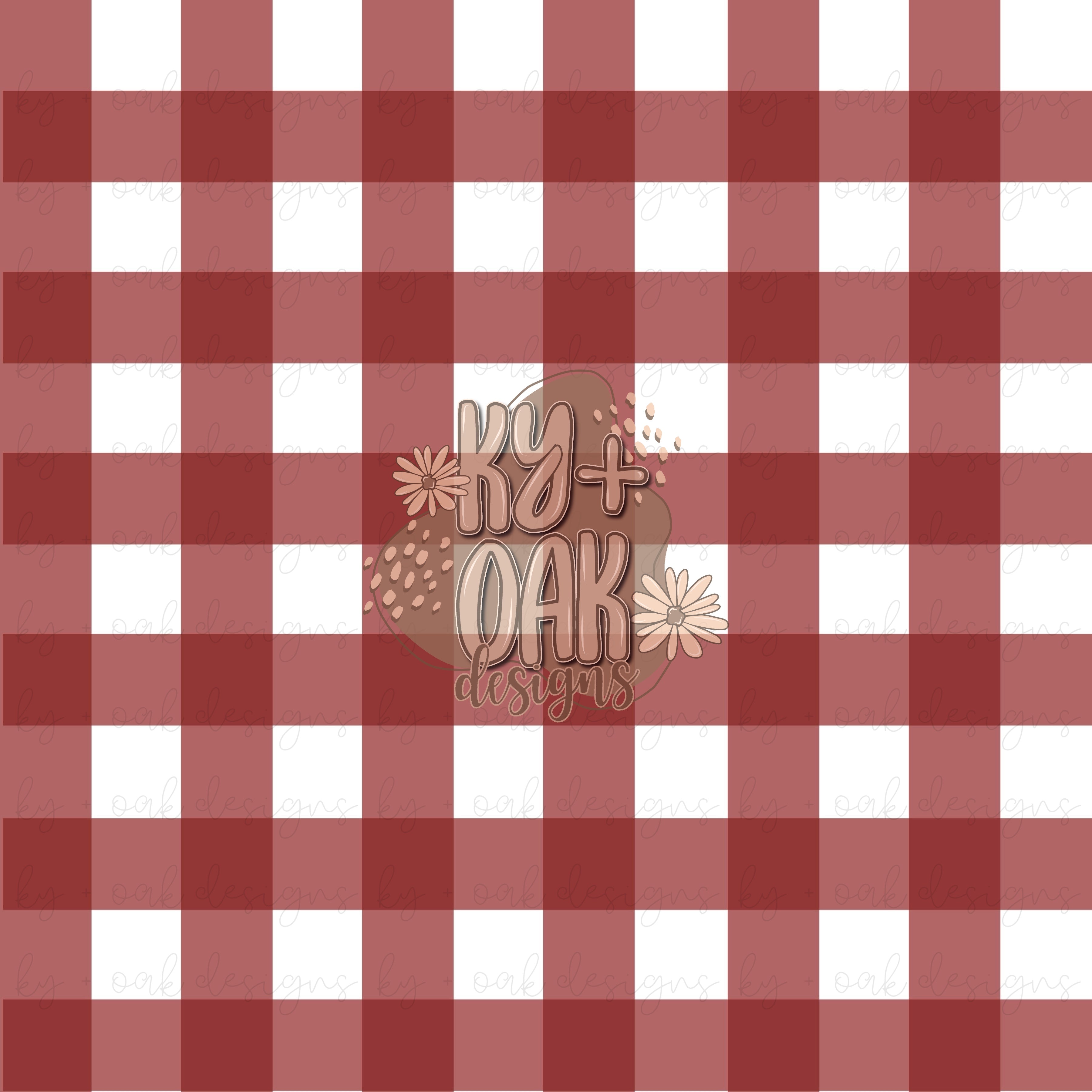 Maroon Gingham