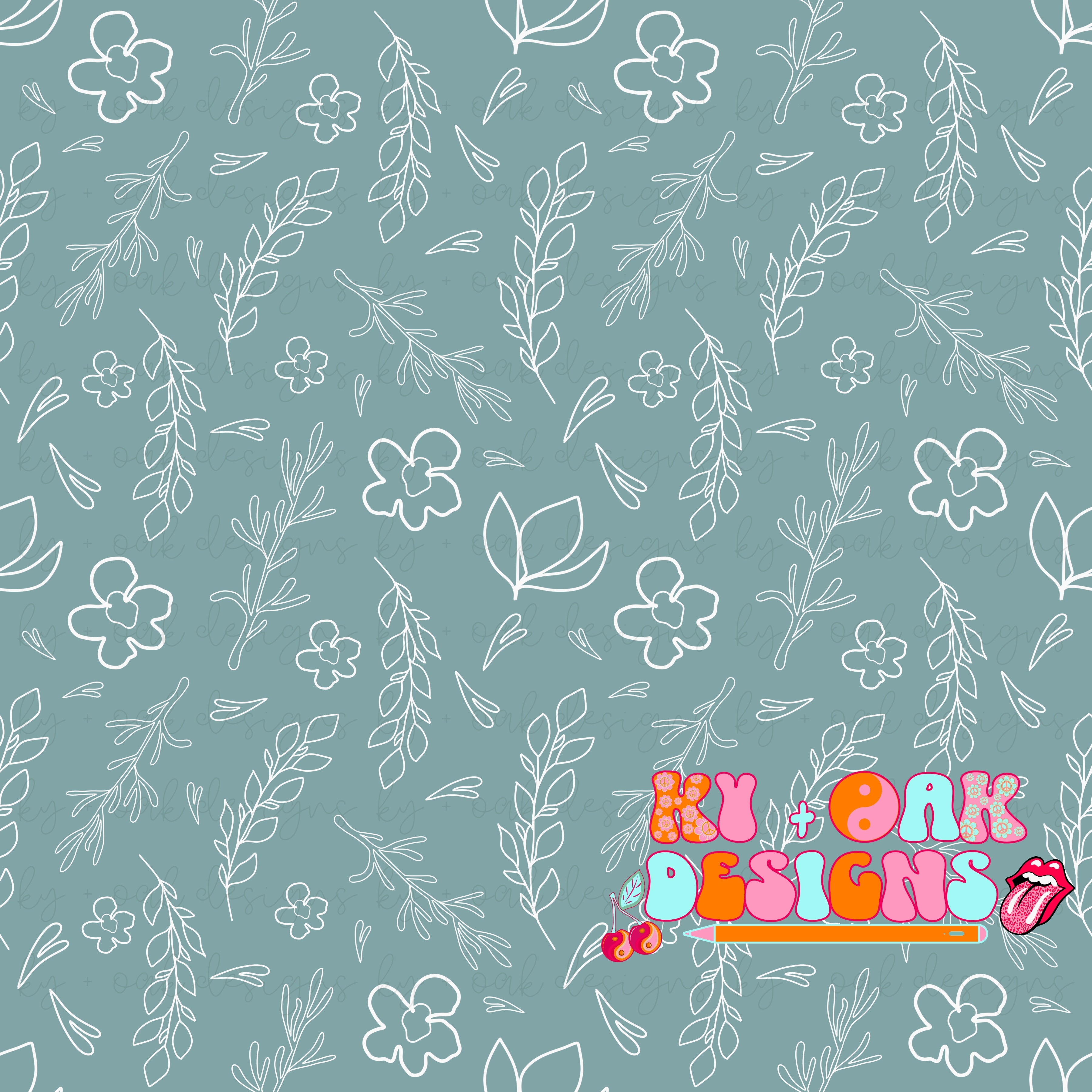 Fall Floral Outline