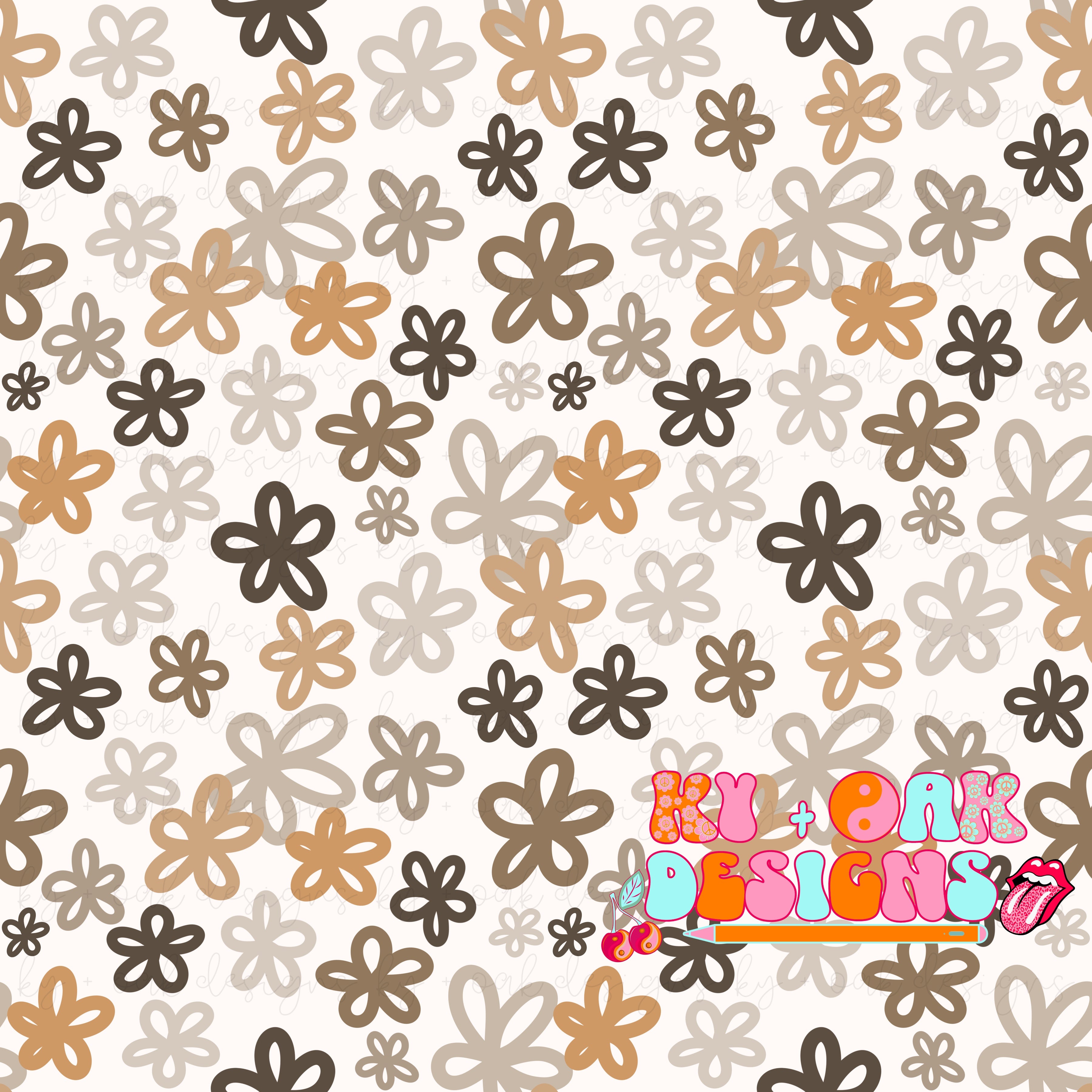 Fall Daisy Outlines